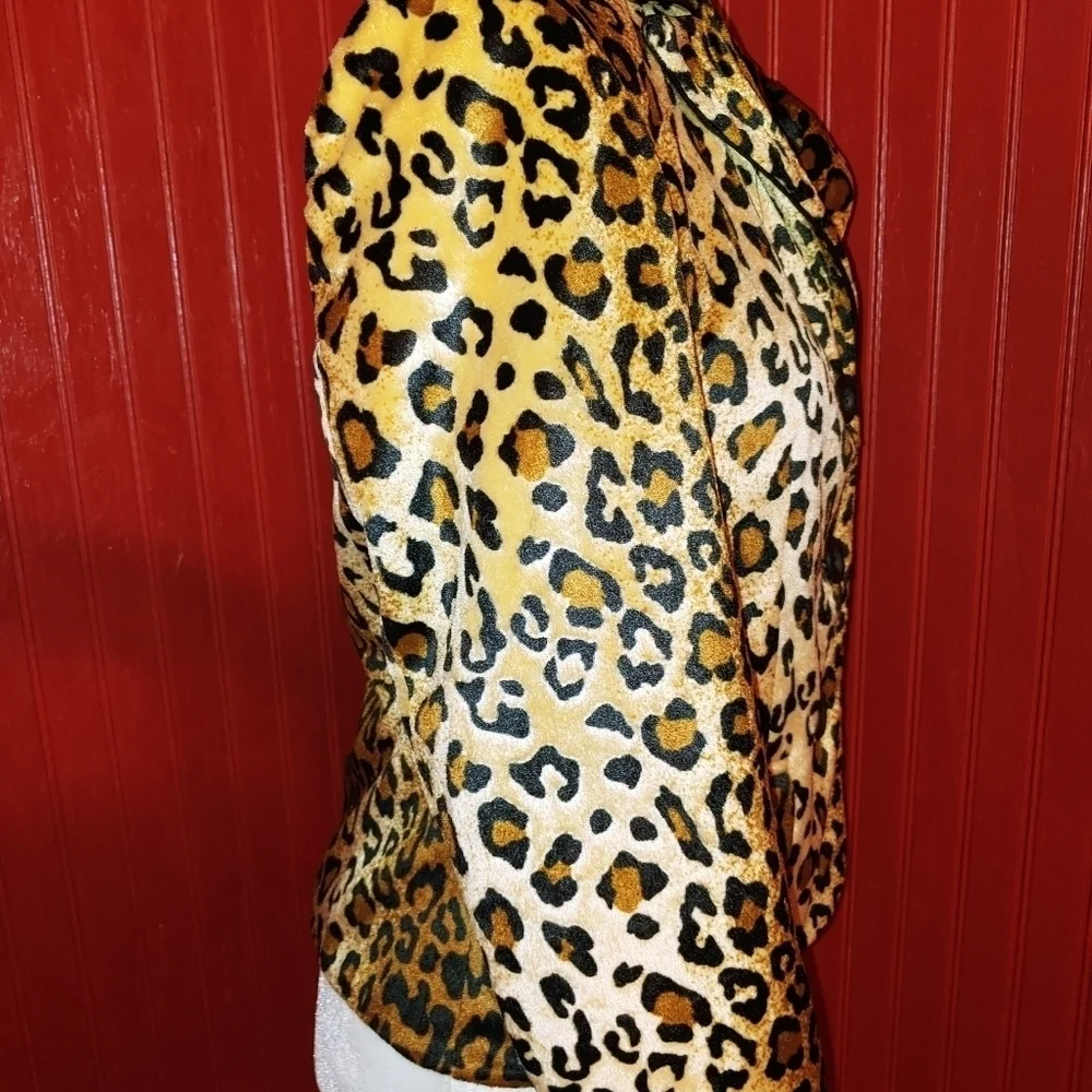 Cheetah Animal Print Blazer A Line 6